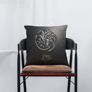 Song of ice and fire game of thrones family logo cotton and linen pillow cases car pillow cross-border sales 45*45 cotton and linen D