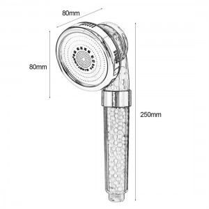 Spa Shower Head Sprinkler Negative Ions Anion Hand Held Spa Shower Nozzle
