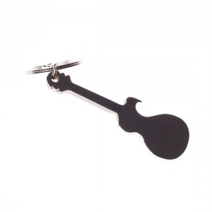 Teng Nuo  GX-014 Zinc Alloy Guitar Shape Key Chain Silver