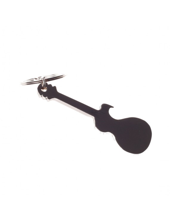 Teng Nuo  GX-014 Zinc Alloy Guitar Shape Key Chain Silver