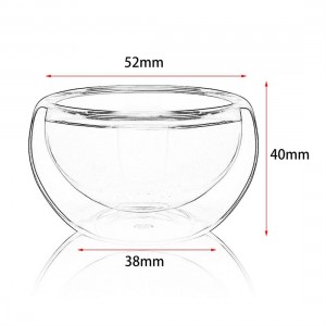 50ML Heat-resistant Double Layers Glass Tea Cup Wine Coffee Mug Glassware
