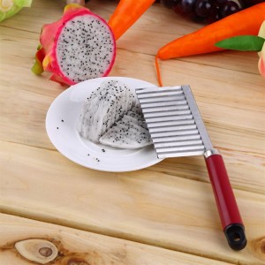 Crinkle Cut Knife Potato Chip Cutter With Wavy Blade French Fry Cutter