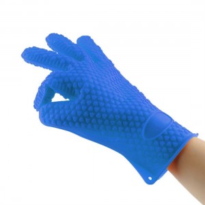 Kitchen Heat Resistant Silicone Glove Oven Pot Holder Baking BBQ Cooking Tool