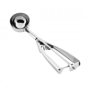 Ice Cream Spoon Stainless Steel Spring Handle Masher Cookie Scoop