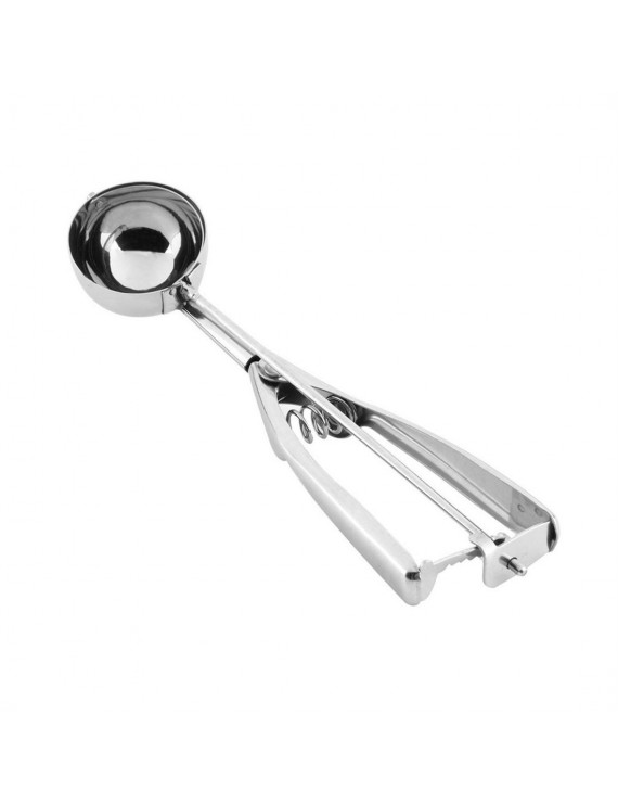 Ice Cream Spoon Stainless Steel Spring Handle Masher Cookie Scoop