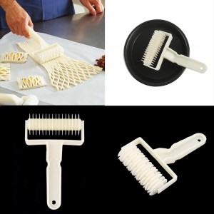 Cookie Pie Pizza Bread Pastry Cake Ribbon Embosser Roller Cutter Mold DIY
