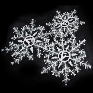 Christmas Ornaments Snowflake with Deer in Center 25cm