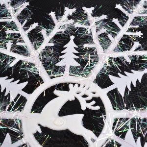 Christmas Ornaments Snowflake with Deer in Center 25cm