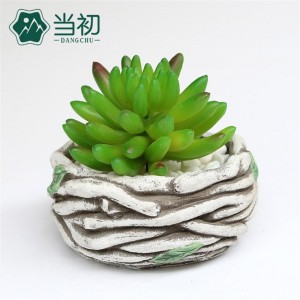 Original creative cartoon animal ZAKKA cement succulentflesheet basin home accessories mini tabletop display dc0024-4:11.7 *11.7* 5.5cm