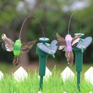 Solar Panel Powered Dancing Hummingbird Garden Decoration Toys For Children